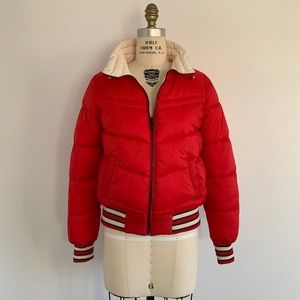 LIKE NEW AE Reversible Puffer Bomber Jacket SZ XS